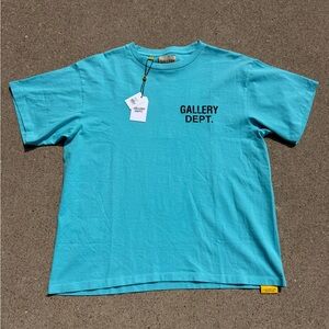 Gallery Turquoise Tee with Black Logo